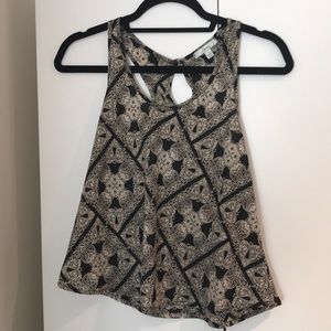 Keyhole detail cami paisley top